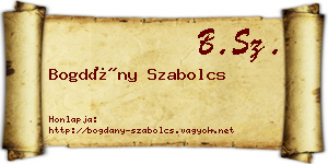 Bogdány Szabolcs névjegykártya